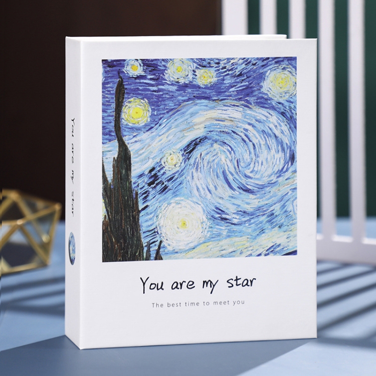 

4 PCS Family Large-Capacity Interstitial Album Book Photo Studio Photo Storage Book, Specification: Laminated 5 inch 100 Sheets(Star Moon Night 9)