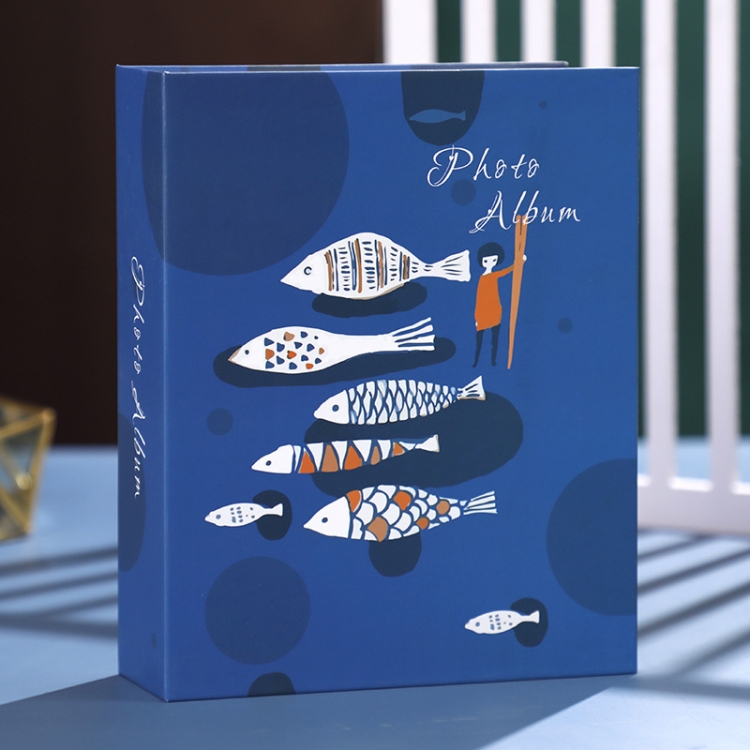 

4 PCS Family Large-Capacity Interstitial Album Book Photo Studio Photo Storage Book, Specification: Laminated 6 inch 100 Sheets(Fossilfish)