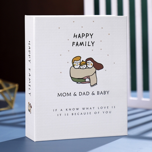 

4 PCS Family Large-Capacity Interstitial Album Book Photo Studio Photo Storage Book, Specification: Laminated 7 inch 100 Sheets(Quiet Time 1)