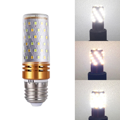 

12W-E27 3 PCS No Flicker Corn Light Candle Bulb Screw Bulb, Light color: Three-color Light Engineering