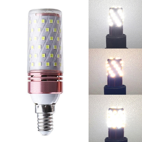 

12W-E14 3 PCS No Flicker Corn Light Candle Bulb Screw Bulb, Light color: Three-color Light Home Style