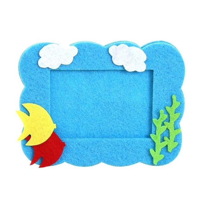 

3 PCS Nonwovens Photo Frames Children Hand-made DIY Creative Toys Gift(Fish)