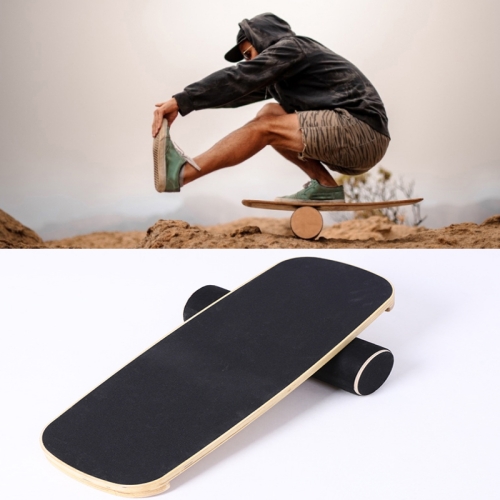 

Surfing Ski Balance Board Roller Wooden Yoga Board, Specification: 03A Black Sand