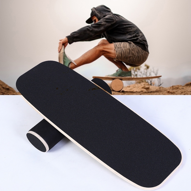 

Surfing Ski Balance Board Roller Wooden Yoga Board, Specification: 06A Black Sand