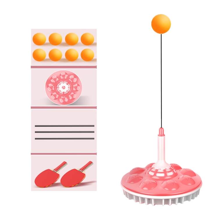 

Household Suction Cup Self-Training Elastic Flexible Shaft Children Parent-Child Training Table Tennis Trainer, Style: 3 Poles 8 Balls (Pink)
