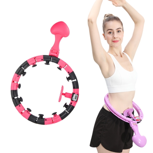 

Smart Automatic Counting Abdomen Circle Lazy Fitness Circle With Heart-Shaped Weighting Block(Black Pink)