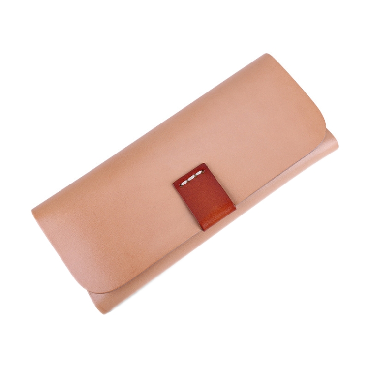 

K064 Multifunctional Vegetable Tanned Leather Glasses Storage Box(Natural Color)