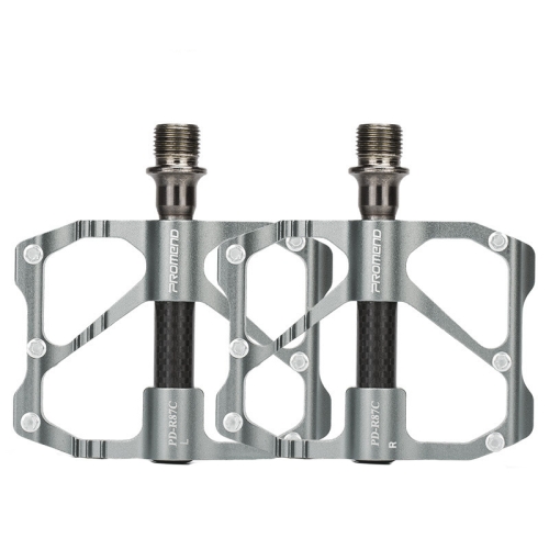 

PD-R87C 1 Pair PROMEND Bicycle Road Bike Mountain Bike 3 Palin Carbon Fiber Bearing Pedal(Silver)