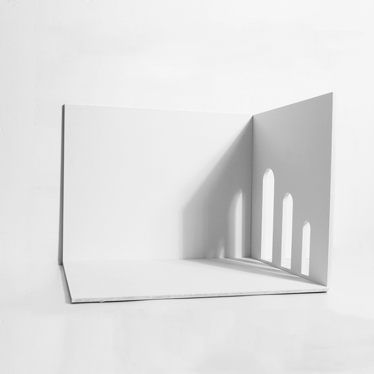 

2 Background Board+Large 3-Arch Door Solid Wood Geometric Polygon Camera Props Creative Photography Ornaments
