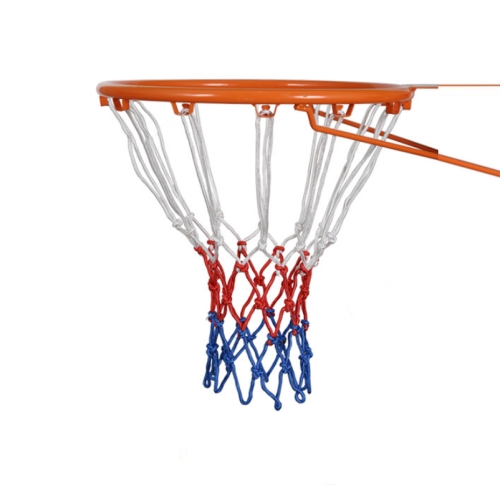 

2 Pairs Outdoor Round Rope Basketball Net, Colour: 5.0mm Heavy Polyester(White Red Blue)