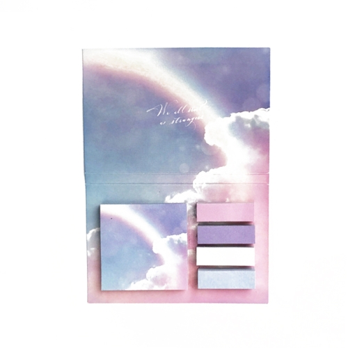 

4 PCS Sticky Note Set Can Stick 325 Sticky Notes(Dream Rainbow)