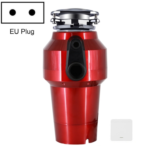 

Garbage Disposal Home Kitchen Food Treatment Machine Sink Kitchen Waste Shredder, EU Plug, Style: A8 Wireless Switch(Red )