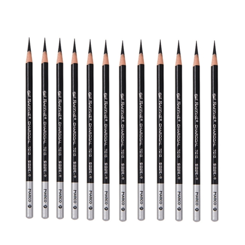 

1 Box Marco Pencil Sketch Brush Art Painting Tool, Style: 7010 Black Medium Carbon