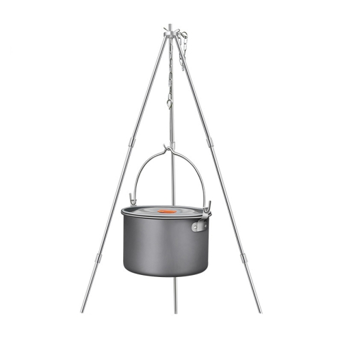 

Hewolf HW-1829 Outdoor Picnic Pot Cooker Set Camping Portable Hanging Pot, Spec: Bracket + Hanging Pot