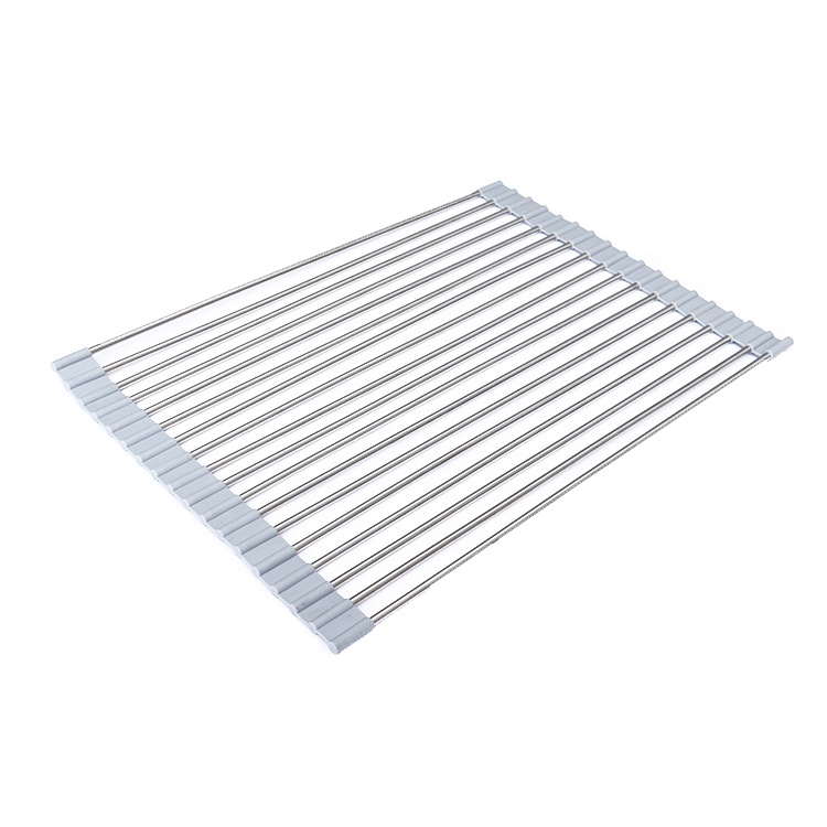 

Folding Water Filters Kitchen Rack Sink Bowl Chopsticks Filters, Style: Stainless Steel 46x33cm