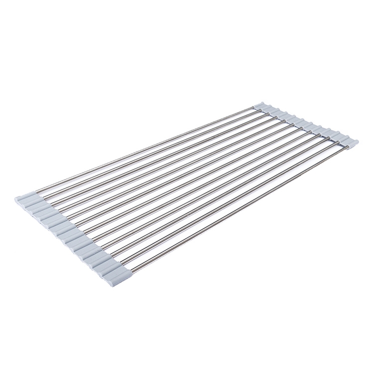 

Folding Water Filters Kitchen Rack Sink Bowl Chopsticks Filters, Style: Stainless Steel 52x22cm