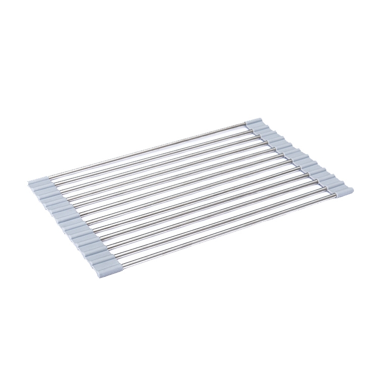 

Folding Water Filters Kitchen Rack Sink Bowl Chopsticks Filters, Style: Stainless Steel 37x22cm