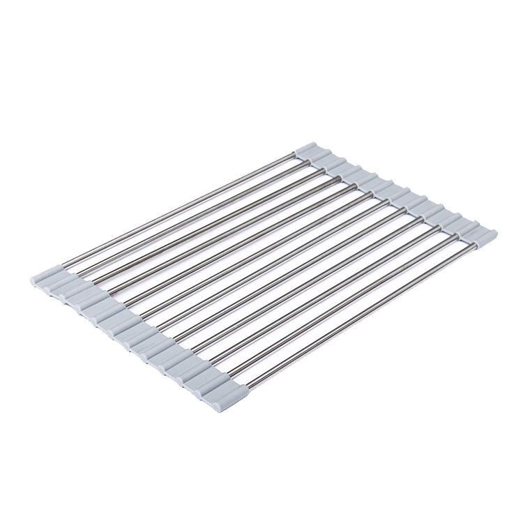 

Folding Water Filters Kitchen Rack Sink Bowl Chopsticks Filters, Style: Stainless Steel 33x22cm