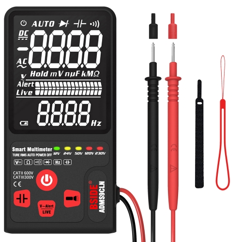 

BSIDE ADMS9CLN Dual Mode Intelligent Automatic Digital Multimeter AC/DC Voltage Resistance Frequency Capacitance Meter, Specification: English Version