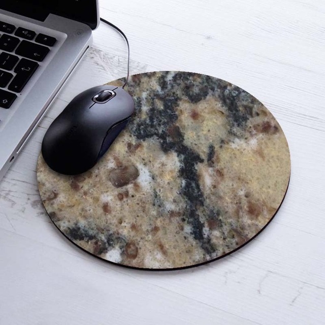 

3 PCS Marbled Round Mouse Pad Rubber Non-Slip Mouse Pad, Size: 20 x 20cm Not Overlocked(Marble No. 11)