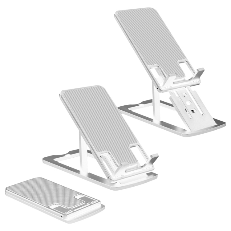 

TCBBZJ03P Foldable Desktop Mobile Phone Bracket Portable Live Flat Phone Bracket (White)