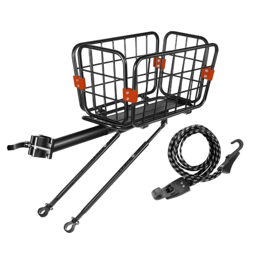 

WEST BIKING YP0712030 Bicycle Aluminum Alloy Rack Cart Basket Mountain Bike Back Seat With Basket(Black)