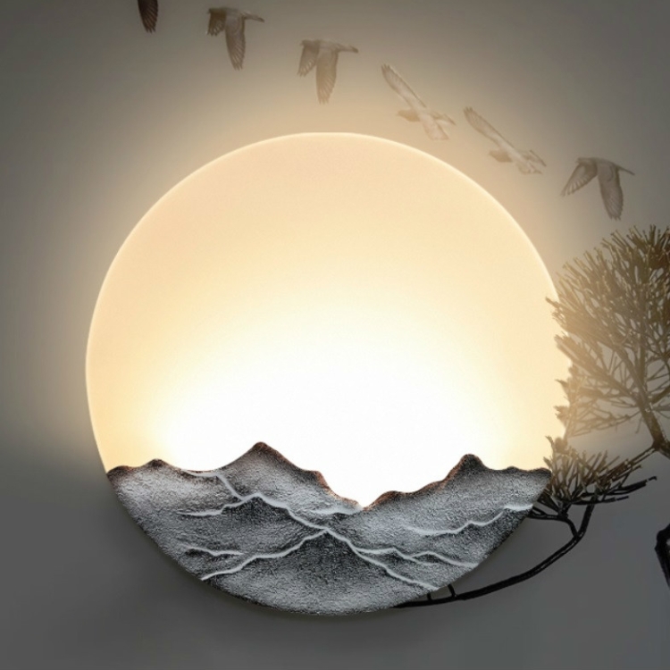 

Chinese Style Wall Lamp LED Bedroom Bedside Lamp Living Room Decoration Lamps, Size:Ancient Silver Medium