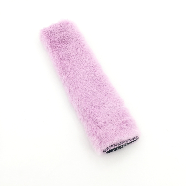 

2 Pairs Fleece-like Safety Belt Cover Car Plush Safety Belt Cover(Light Purple)