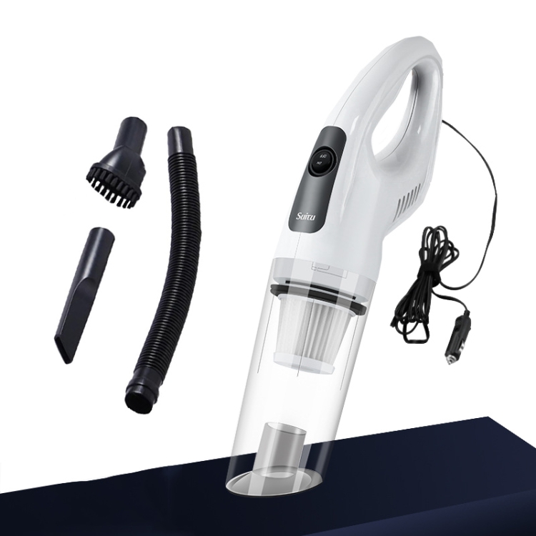 

SUITU ST-6608 Car Vacuum Cleaner Portable Small Dry Wet Handheld High Power Strength Car Vacuum Cleaner, Style: White Wired