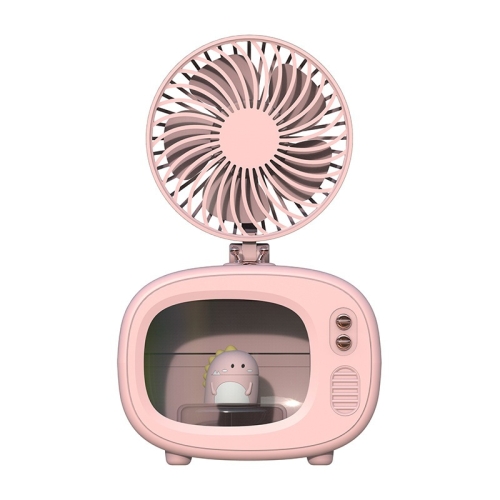 

FA0015 Cute Pet Spray Humidifying Fan Home Desktop Precipitation Cooling and Heating Fan(Pink Dinosaur)