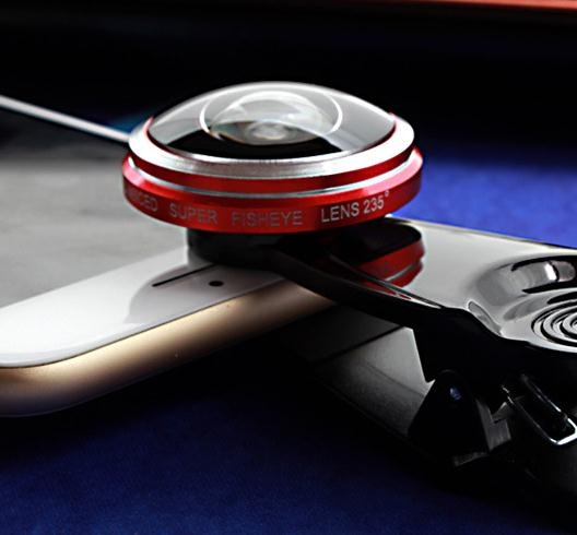 

Super Fisheye Acrylic Lens Mobile Phone Universal Self-timer Special Effect Lens Mobile Phone External Lens(Red)
