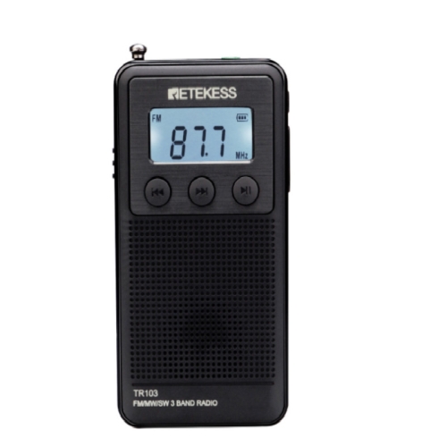 

Retekess TR103 Pocket Radio FM / MW / SW MP3 Player(Black)
