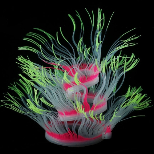 

Aquarium Fish Tank Landscaping Decoration Silica Gel Simulation Software Coral Fluorescent Anemone, Size: 100cm(Yellow)