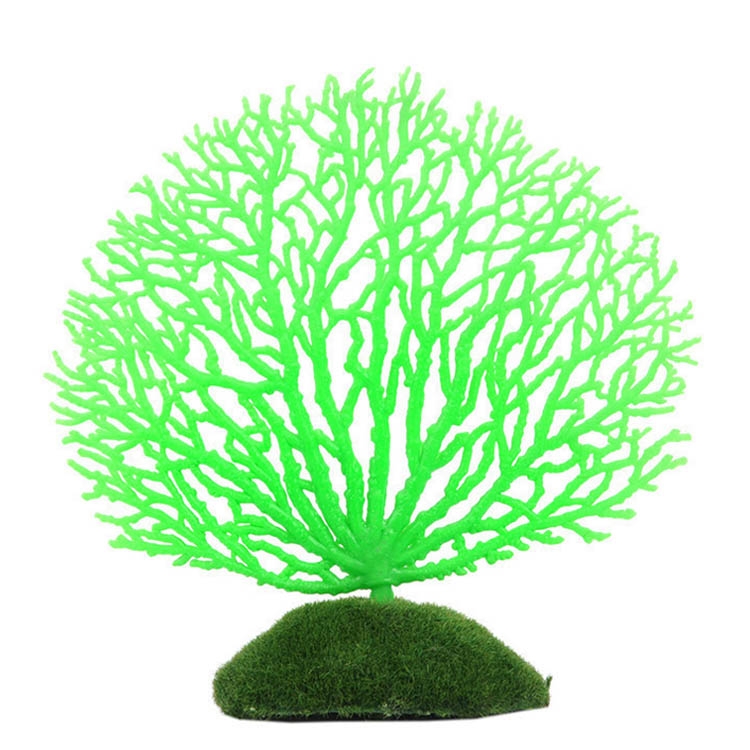 

2 PCS Aquarium Decorative Silicone Fake Coral Fish Tank Artificial Plant Decorative(Green)