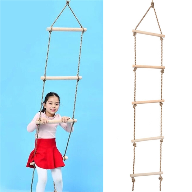 

Climbing Ladder Wooden Children Sports Rope Swing Outdoor Sports Toys