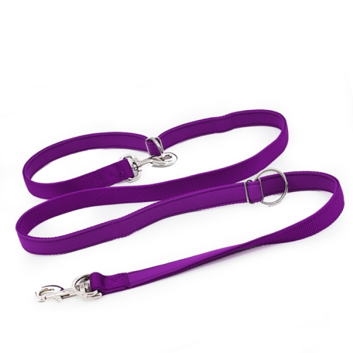 

Outdoor Multifunction Dog Leash Double-End Nylon Running Traction Rope, Size: S(Lavender Purple)