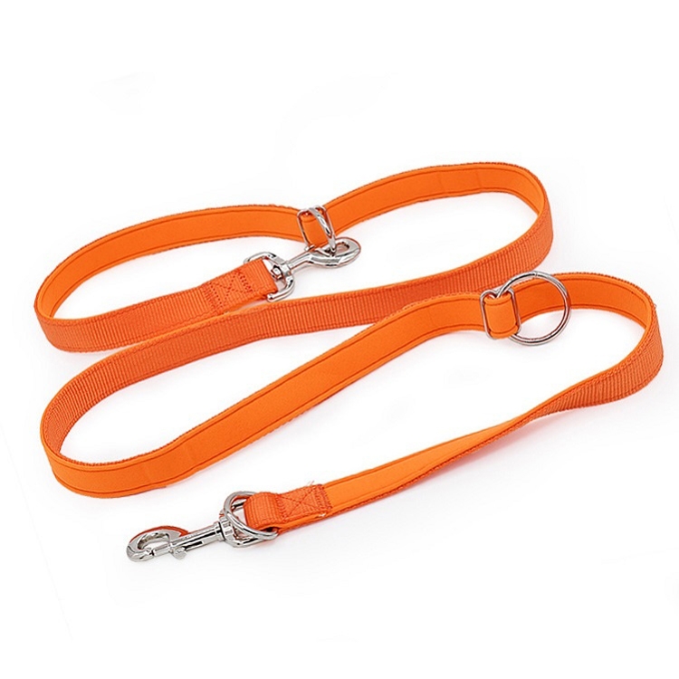 

Outdoor Multifunction Dog Leash Double-End Nylon Running Traction Rope, Size: M(Orange )