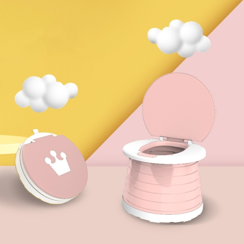 

MLY020 Children Folding Toilet With Cover Toilet Portable Out Of Travel Car Toddler Urine(Pink )