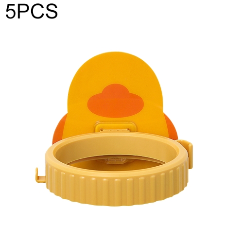 

5PCS Toilet Punch-Free Hair Dryer Rack Wall-Mounted Storage Rack(Big Yellow Duck)