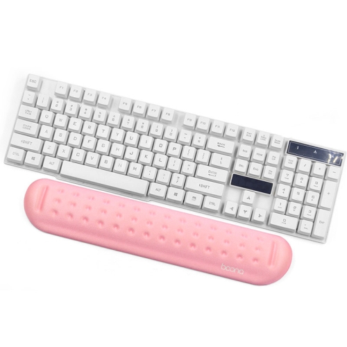 

Baona Silicone Memory Cotton Wrist Pad Massage Hole Keyboard Mouse Pad, Style: Medium Keyboard Rest (Pink)