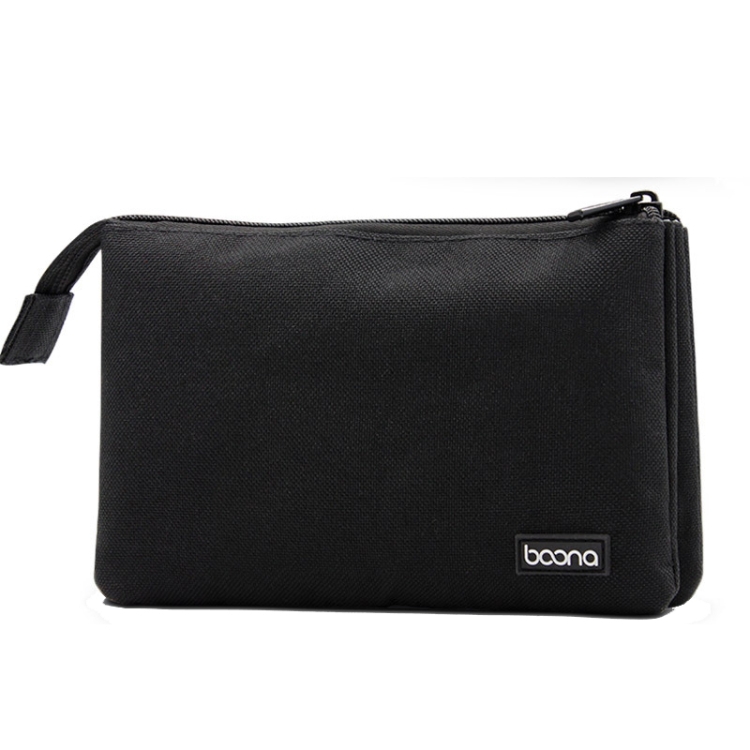 

Baona BN-E002 Dual-layer Digital Storage Bag Data Cable Travel Organizing Bag(Black)
