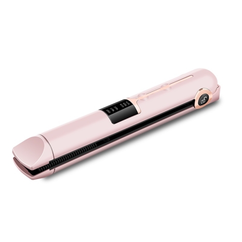 

Wireless Portable Air Bangs Splint USB Charging Mini Curling Iron(Pink/Rose Gold)