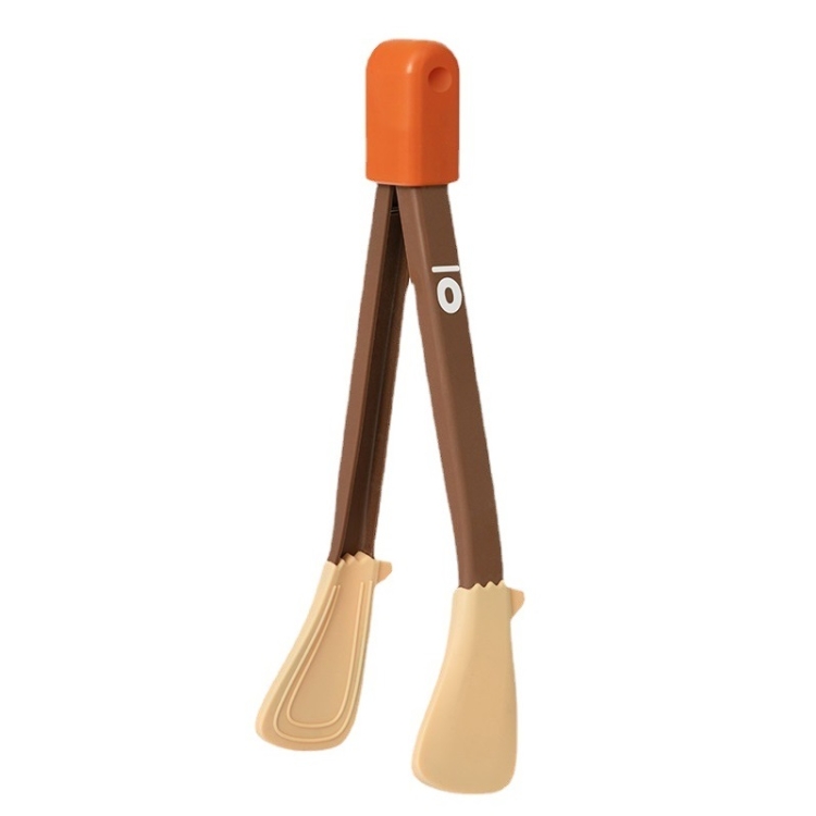 

Multifunctional Silicone Anti-Scalding Food Clip Kitchen High Temperature Resistant Baking Clip Buckle(Hip Hop Brown)