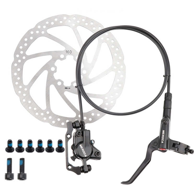 

Meroca M800 Bicycle Brake Mountain Bike Universal Bilateral Brake Oil Pressure Disc Brake, Style: Left Back 1400mm + Disc Brake