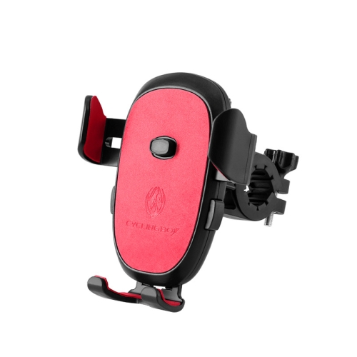 

2 PCS CYCLINGBOX BG-2930 Bicycle Mobile Phone Frame Plastic One-Click Lock Mobile Phone Bracket, Style: Handlebar Installation (Red）