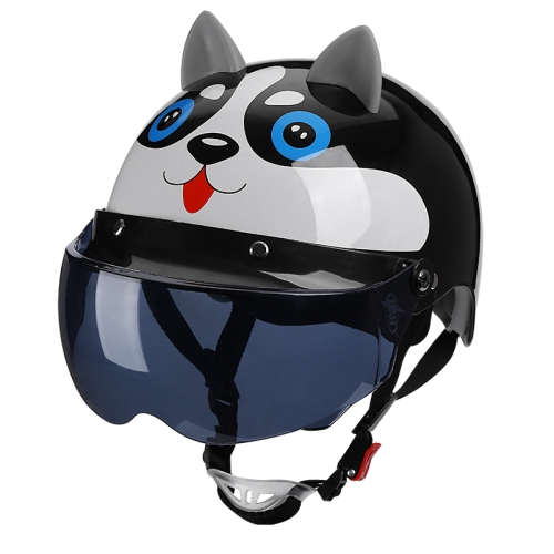 

BYB X-866 Adult Electric Motorcycle Helmet Men And Women Universal Hard Hat, Specification: Tea Color Short Lens(Four Seasons Piano Black)