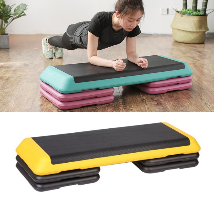 

110cm Fitness Pedal Adjustable Sports Yoga Fitness Aerobics Pedal, Specification: Yellow Motherboard + 4 Black Base