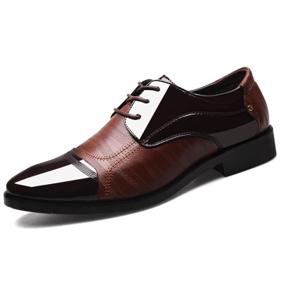 

Fashion Men Leather Soft Business Casual Shoes, Size:48(Brown)