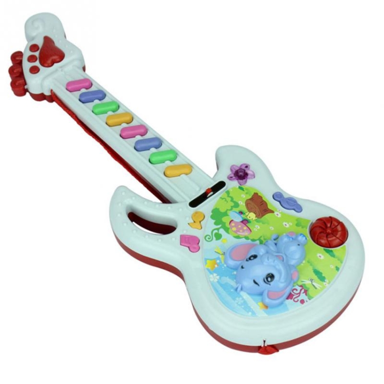 

Cartoon Elephant Creative Electric Guitar Children Educational Music Toy(Random Color)