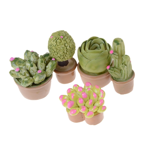 

10 PCS Home Decoration Mini Succulents Miniature Green Plants Potted Toys, Random Style Delivery